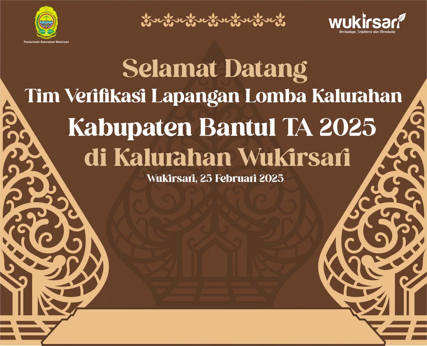Verifikasi Lapangan Lomba Kalurahan Kabupaten Bantul TA 2025 di Kalurahan Wukirsari (25-2-2025)